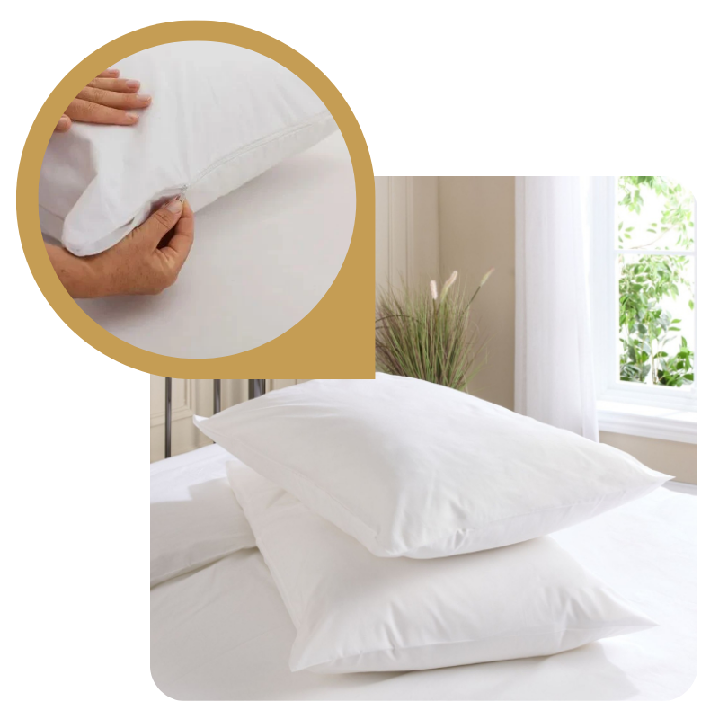 white pillow cover