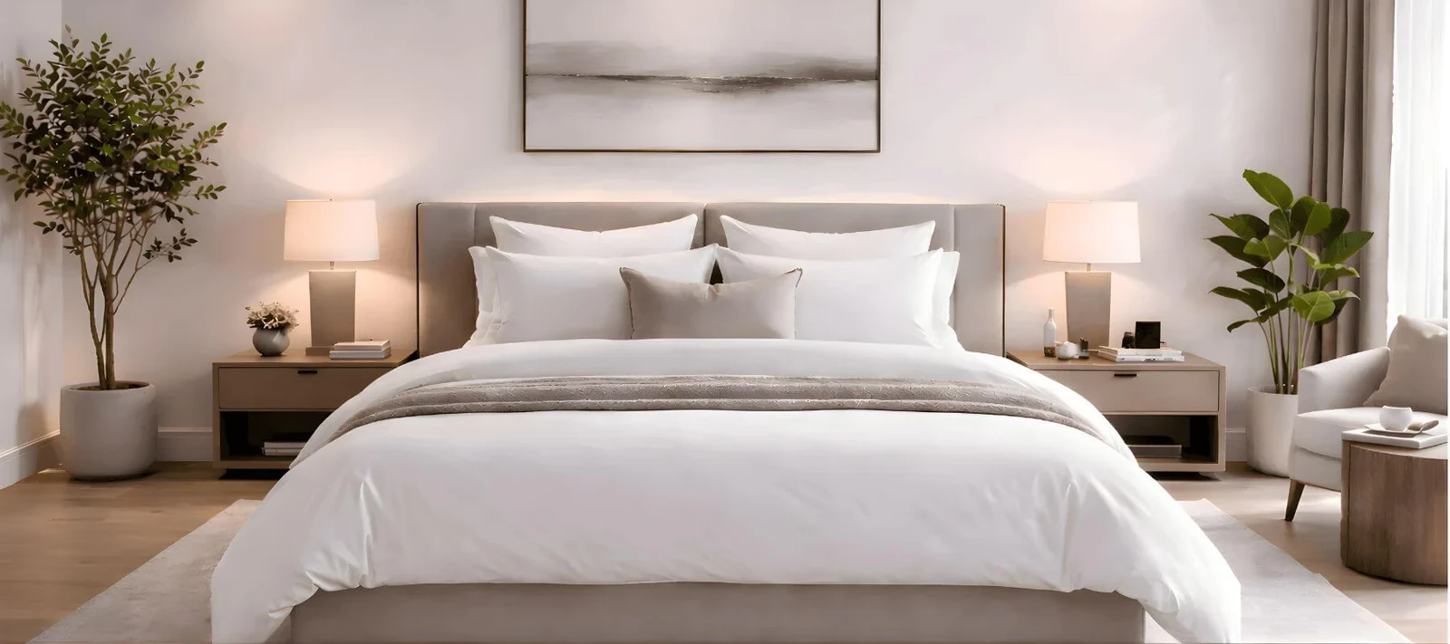 white bedsheet